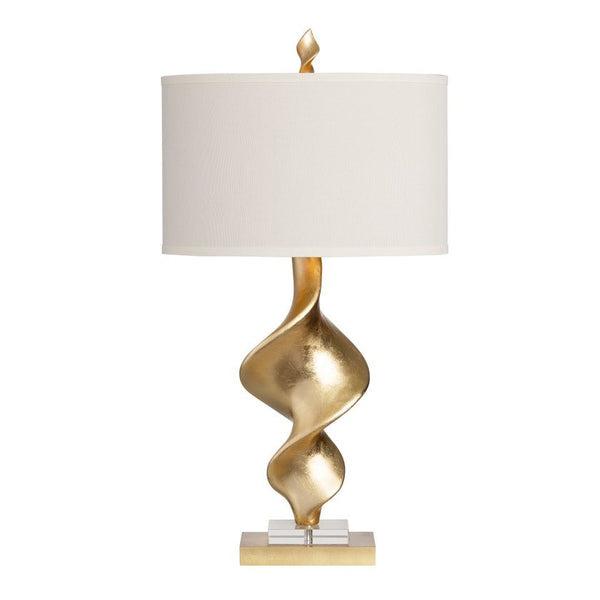 Crestview Summit Gold Leaf Table Lamp
