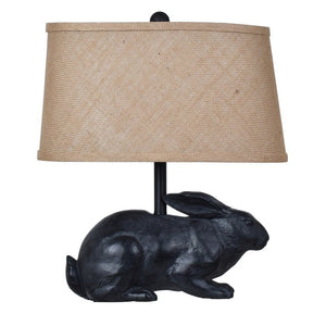 Crestview Rabbit Black Table Lamp