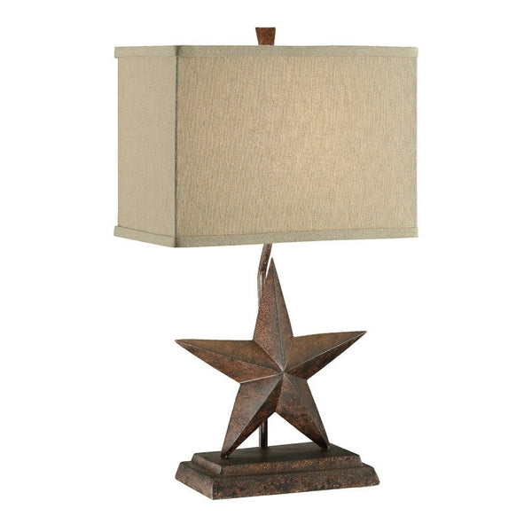 Crestview Star Resin Rustic Table Lamp
