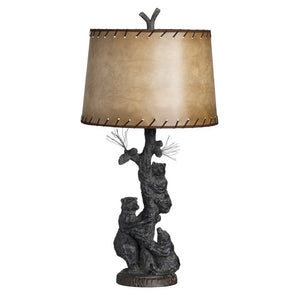 Crestview Bear Family Gray Table Lamp
