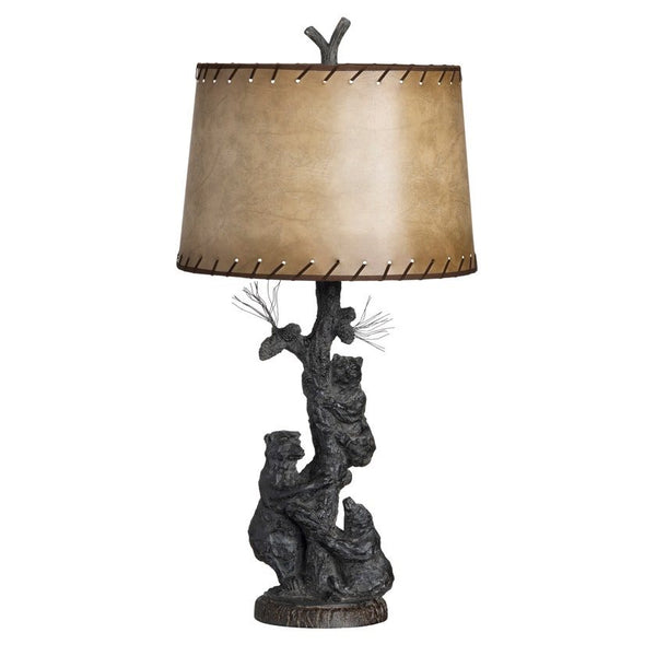 Crestview Bear Family Gray Table Lamp