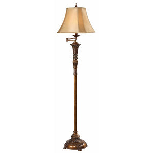Crestview Tyler Oriental Gold Floor Lamp