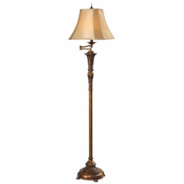Crestview Tyler Oriental Gold Floor Lamp