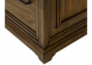 Martin Furniture Porter Natural Wood with Herringbone Pattern Lateral Office File Cabinet