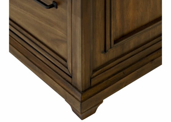 Martin Furniture Porter Natural Wood with Herringbone Pattern Lateral Office File Cabinet