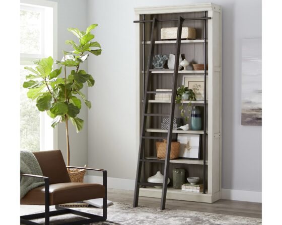 Martin Furniture Toulouse Rustic White 94 Inch Tall Bookcase