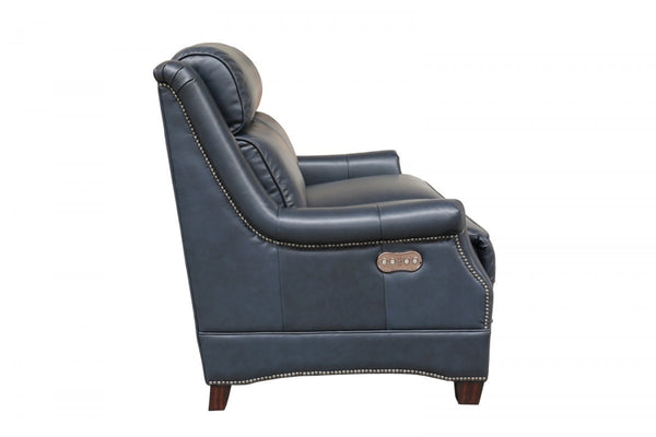 Barcalounger Shoreham Blue Warrendale Leather Recliner Loveseat