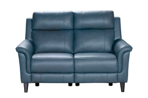 Barcalounger Masen Bluegray Kester Leather Recliner Loveseat