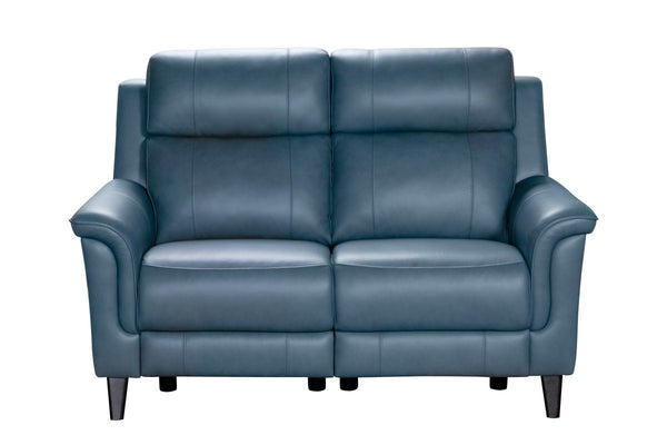Barcalounger Masen Bluegray Kester Leather Recliner Loveseat
