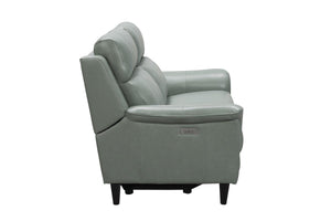 Barcalounger Lorenzo Mint Kester Leather Recliner Loveseat