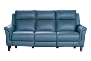 Barcalounger Masen Bluegray Kester Leather Recliner Sofa