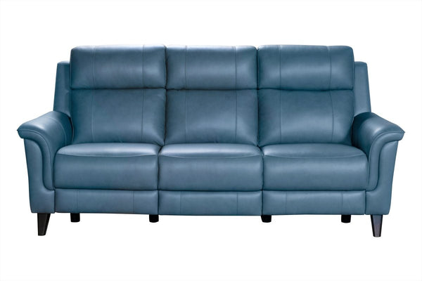 Barcalounger Masen Bluegray Kester Leather Recliner Sofa