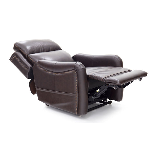 Barcalounger Rainer Walnut Longview Leather Thermalift Chair Recliner