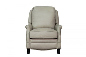 Barcalounger Shoreham Cream Ashebrooke Leather High/Low-Leg Recliner Chair