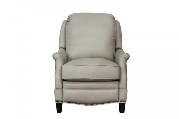 Barcalounger Shoreham Cream Ashebrooke Leather High/Low-Leg Recliner Chair