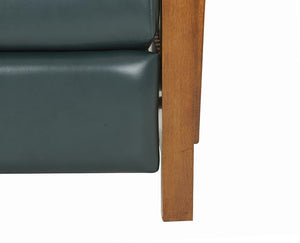 Barcalounger Highland Emerald Mission Leather High/Low-Leg Recliner Chair