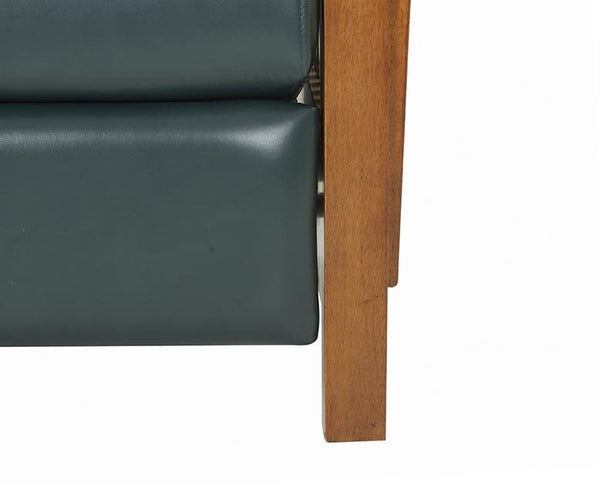 Barcalounger Highland Emerald Mission Leather High/Low-Leg Recliner Chair
