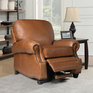 Barcalounger Chaps Saddle Longhorn Leather High/Low-Leg Recliner Chair