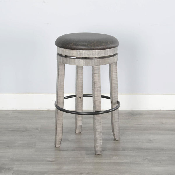 Sunny Designs Alpine Grey 30 Inch Swivel Stool with Cushioned Seat