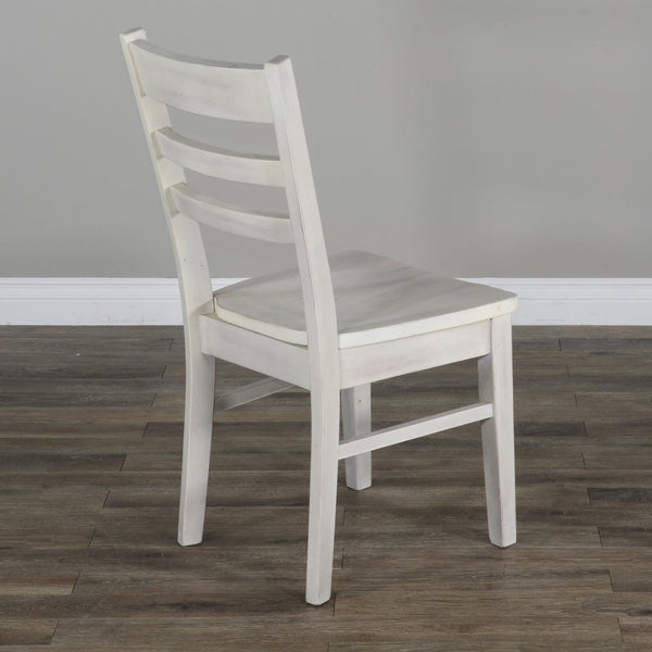 Sunny Designs Bayside Marble White Ladderback Dining Chair