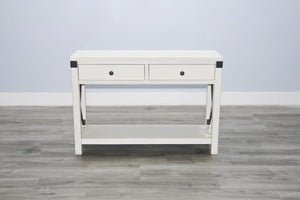 Sunny Designs Bayside Marble White Sofa Table