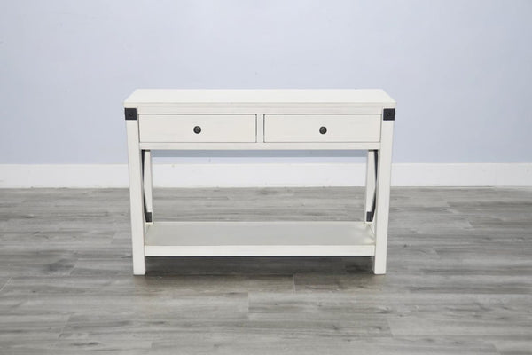 Sunny Designs Bayside Marble White Sofa Table
