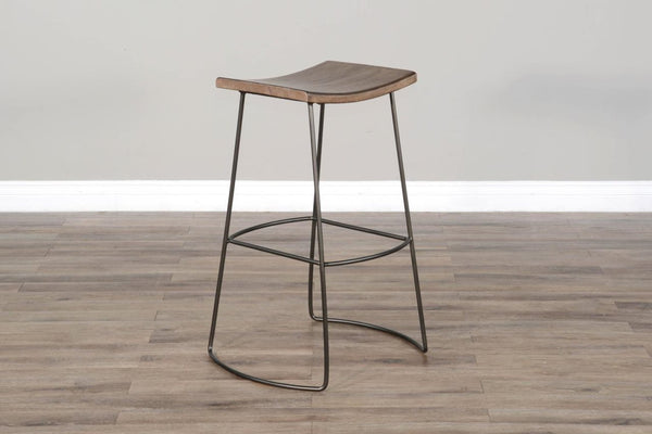 Sunny Designs Doe Valley Buckskin 30 Inch Stool Wood Seat