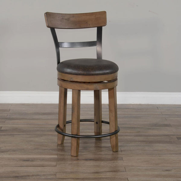 Sunny Designs Doe Valley Buckskin 38 Inch Swivel Barstool