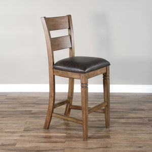 Sunny Designs Doe Valley Buckskin Barstool with Cushioned Seat