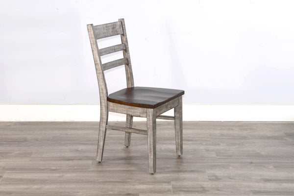 Sunny Designs Homestead Hills 37 Inch Tobacco Leaf & Alpine Grey Ladderback Dining Chair