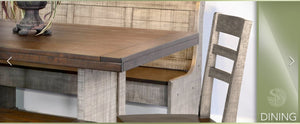 Sunny Designs Homestead Hills Tobacco Leaf & Alpine Grey Breakfast Nook Set