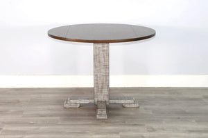 Sunny Designs Homestead Hills Tobacco Leaf & Alpine Grey Drop Leaf Dining Table