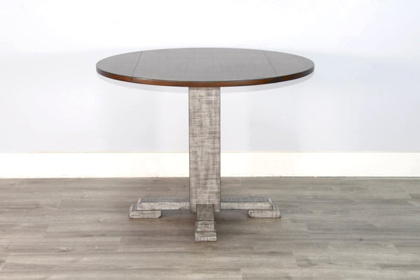 Sunny Designs Homestead Hills Tobacco Leaf & Alpine Grey Drop Leaf Dining Table