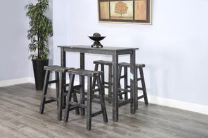 Sunny Designs Marina Black Sand 30 Inch Saddle Seat Stool with Wood Seat