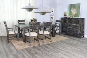 Sunny Designs Marina Black Sand Extension Dining Table