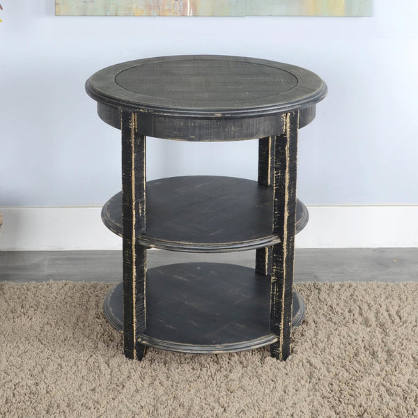 Sunny Designs Marina Black Sand Side Table