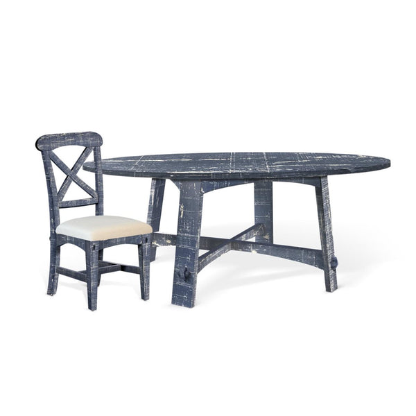 Sunny Designs Marina Ocean Blue 54 Inch Round Dining Table