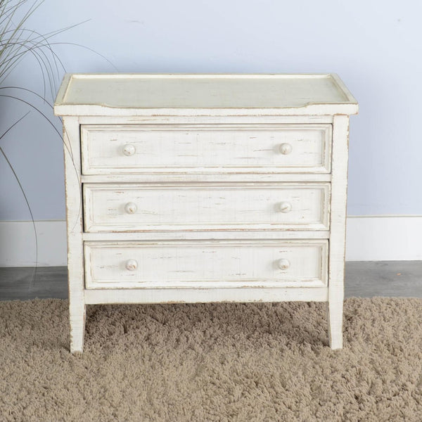 Sunny Designs Marina White Sand 26 Inch End Table