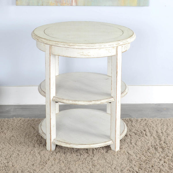 Sunny Designs Marina White Sand 27 Inch Side Table