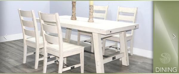 Sunny Designs Marina White Sand Dining Table