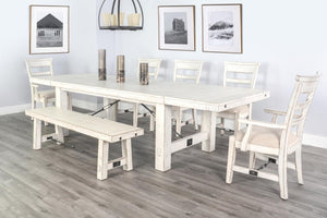 Sunny Designs Marina White Sand Extension Dining Table