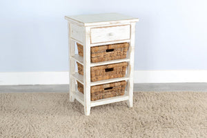 Sunny Designs Marina White Sand Storage Table