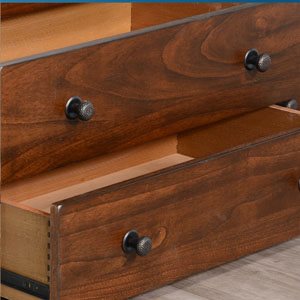 Sunny Designs Santa Fe Dark Chocolate Queen Storage Bed with Slate