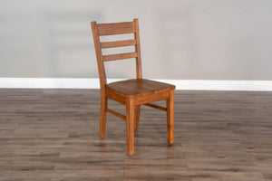Sunny Designs Sedona Rustic Oak Ladderback Dining Chair with Wood Seat