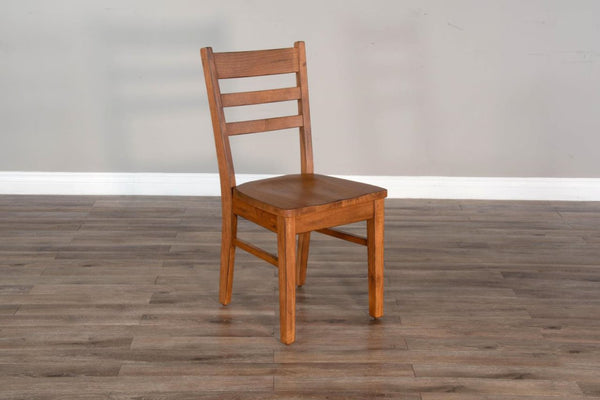Sunny Designs Sedona Rustic Oak Ladderback Dining Chair with Wood Seat