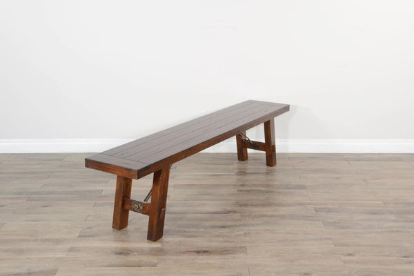 Sunny Designs Tuscany 72 Inch Vintage Mocha Bench