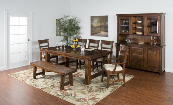 Sunny Designs Tuscany Vintage Mocha 86-122 Inch Extension Dining Table