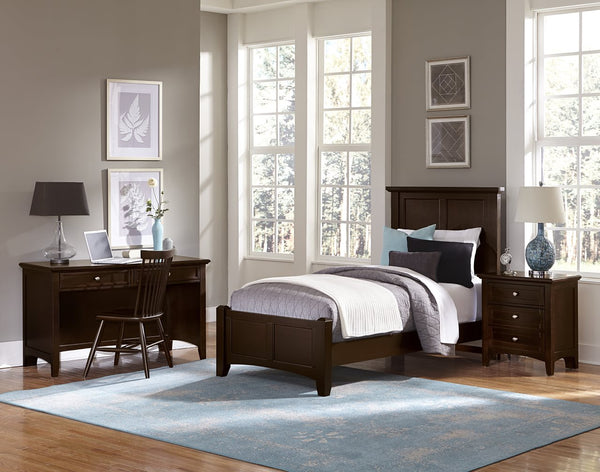 Vaughan-Bassett Bonanza Merlot Twin Mansion Bed