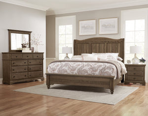 Vaughan-Bassett Heritage Cobblestone Oak Sleigh Queen Headboard