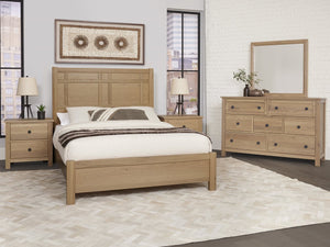 Vaughan-Bassett Custom Express Clear Oak Queen Architectural Bed